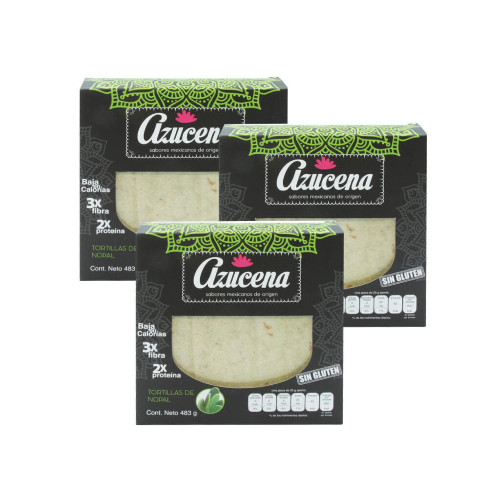 3 pack de Tortillas de Nopal Azucena