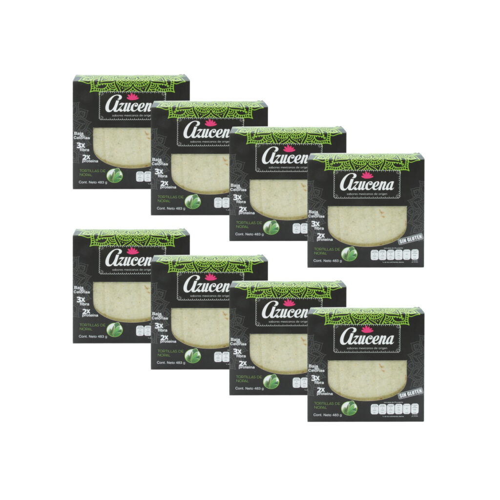8 pack de Tortillas de Nopal Azucena